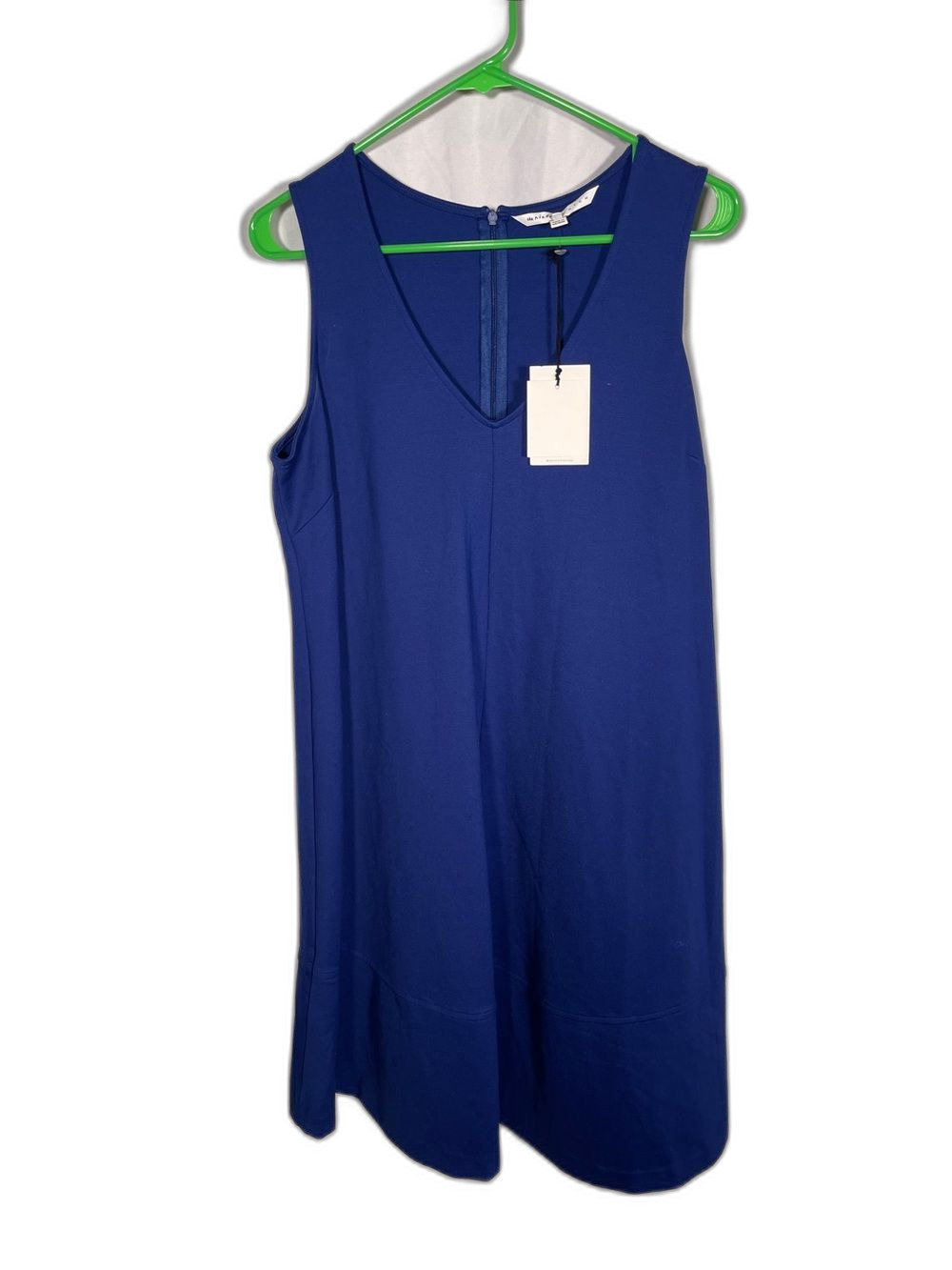 THE NINES BY HATCH ROYAL BLUE V NECK SHIFT DRESS MATERNITY MEDIUM NEW